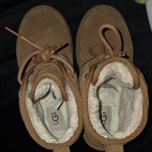 UGG Brown Suede Boots with Shearling Lining